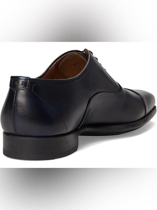 Magnanni 22845 Men\'s Leather Cap-Toe Oxford Dress Shoes Navy Size 14 NIB main image 6